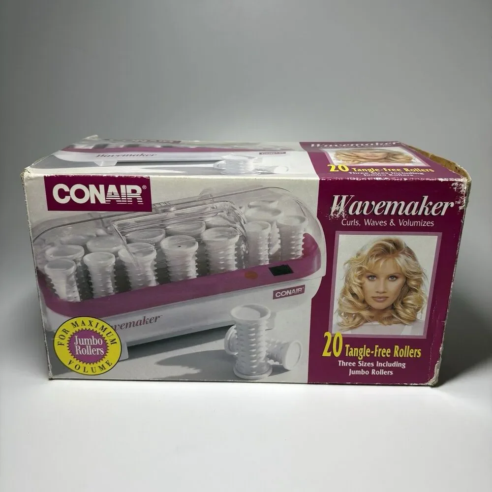 Conair Wavemaker HS16X 20 Hot Rollers 3 sizes With 18 Clips Tested Works Pageant